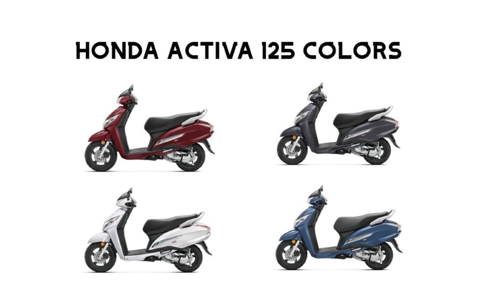  Honda Activa Colores Rojo, Blanco, Gris, Azul