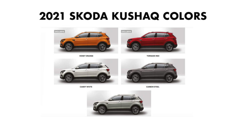 2021 Skoda Kushaq Colors - New Kushaq SUV in all color options
