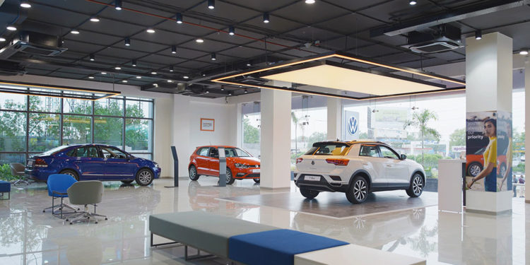Volkswagen dealers with new design and logo