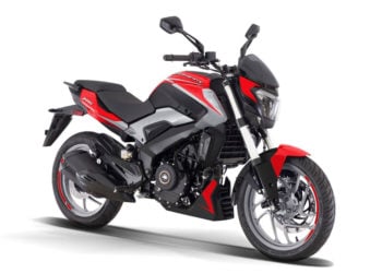 Bajaj Dominar 250 Racing Red Matt Silver Color