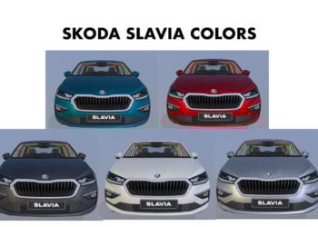 Skoda Slavia Colors: Blue, Red, Silver, White, Grey
