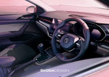 Skoda Slavia Interior Sketches revealed – Premiere on 18 November