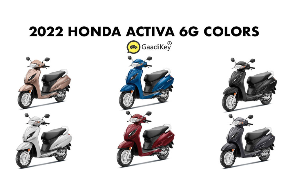 2022 Honda Activa 6G Colors - All Color options Activa 6G 2022 Model