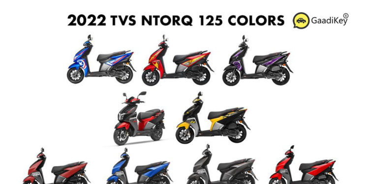2022 TVS NTORQ Colors All Color options