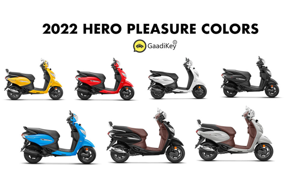 2022 Hero Pleasure+ Colors  All Color variants New Hero Pleasure+ 110cc scooter 2022 model