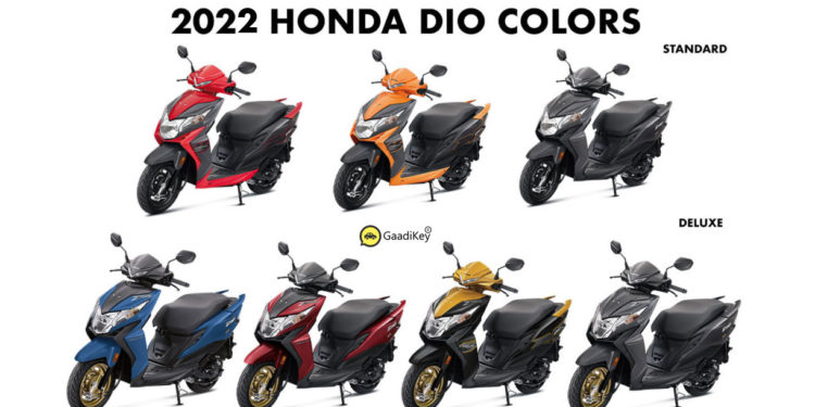 2022 Honda Dio Colors All Colors