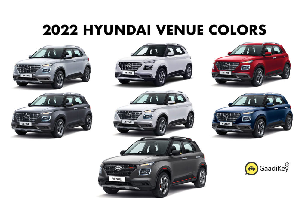 2022 Hyundai Venue Colors - All Color options - New Venue 2022 model color variants