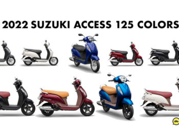 2022 Suzuki Access 125 Colors: White, Blue, Silver, Red, Black