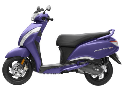 TVS Jupiter 125 Indiblue Color - Purple color variant