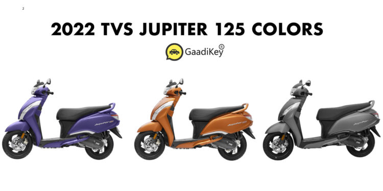 The all new 2022 TVS Jupiter 125 Colors