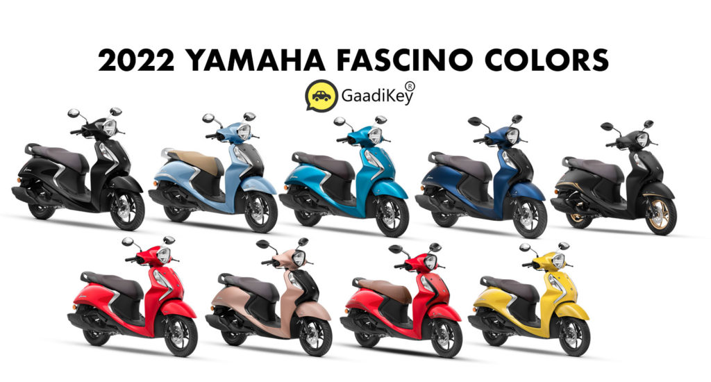 2022 Yamaha Fascino Colors - All Colors - New Fascino 2022 model Colors