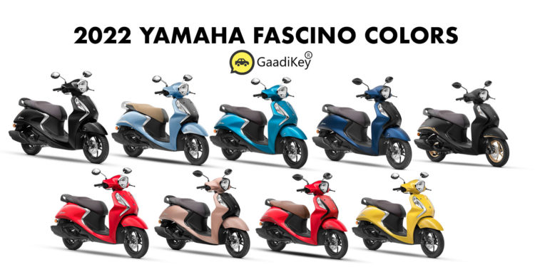 Yamaha Fascino 2022 model colors All color options
