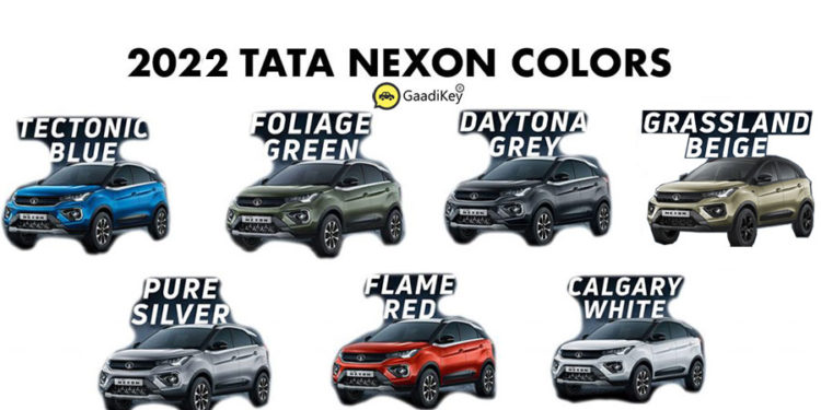 2022 Tata Nexon Colors All Color Options
