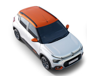 2023 Citroen eC3 White and Orange Dual tone Color - Electric Citroen C3