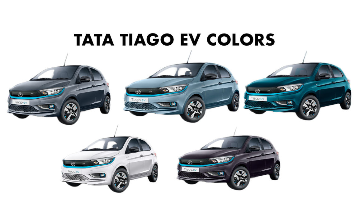 Tata Tiago Ev Colors Blue White Grey [tiago Electric Photos] Gaadikey