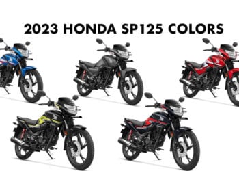 2023 Honda SP125 Colors: Blue, Grey, Red, Green, Black
