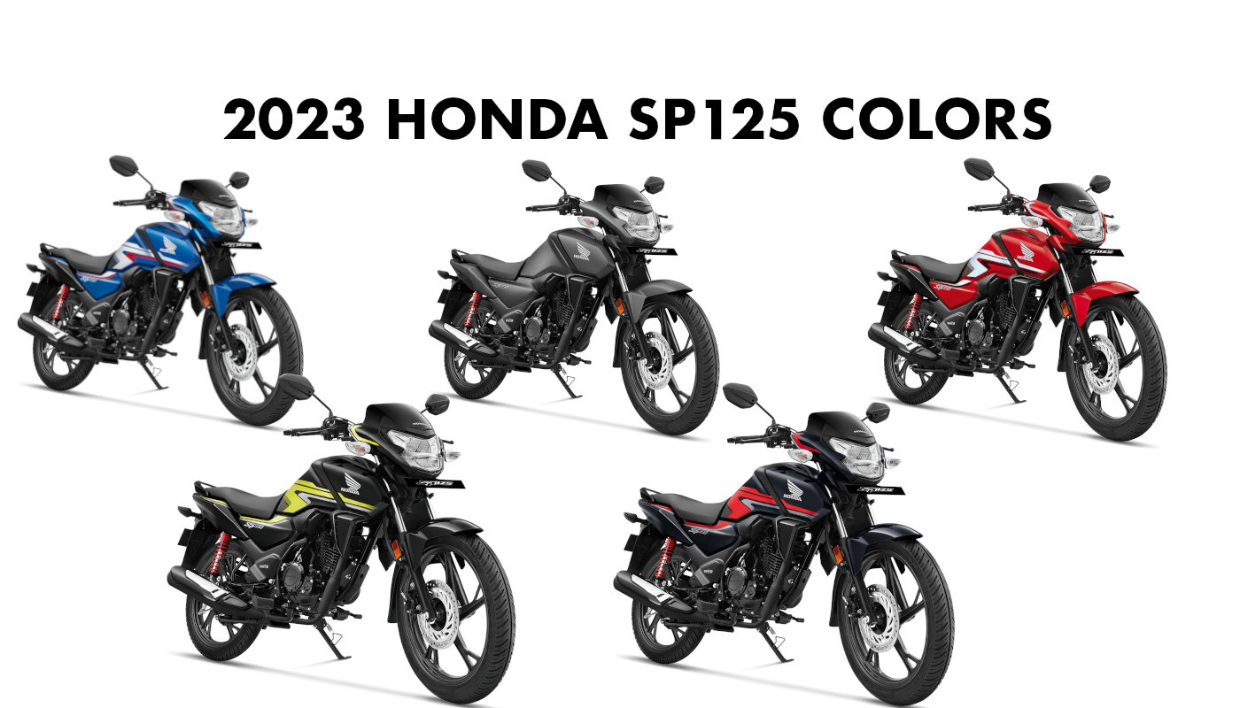 2023 Honda SP125 Colors Blue Grey Red Green Black GaadiKey