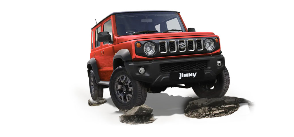 2024 Maruti Jimny Red Color Dual tone (Sizzling Red + Black roof)