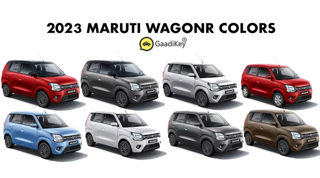 2023 Maruti WagonR Colors Blue, Red, White, Silver, Grey, Brown GaadiKey