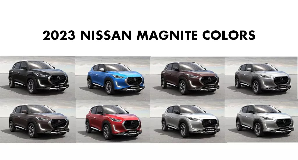 2023 Nissan Magnite Colors - All Colors New Nissan Magnite 2023 model
