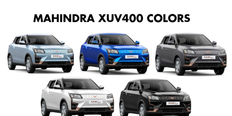 Mahindra XUV400 Colors - All Color options of new Mahindra XUV400