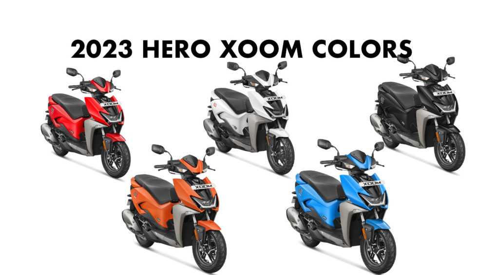 2023 Hero XOOM 110 Scooter All Colors - 2023 XOOM Scooter All Color options - New Hero XOOM Colors
