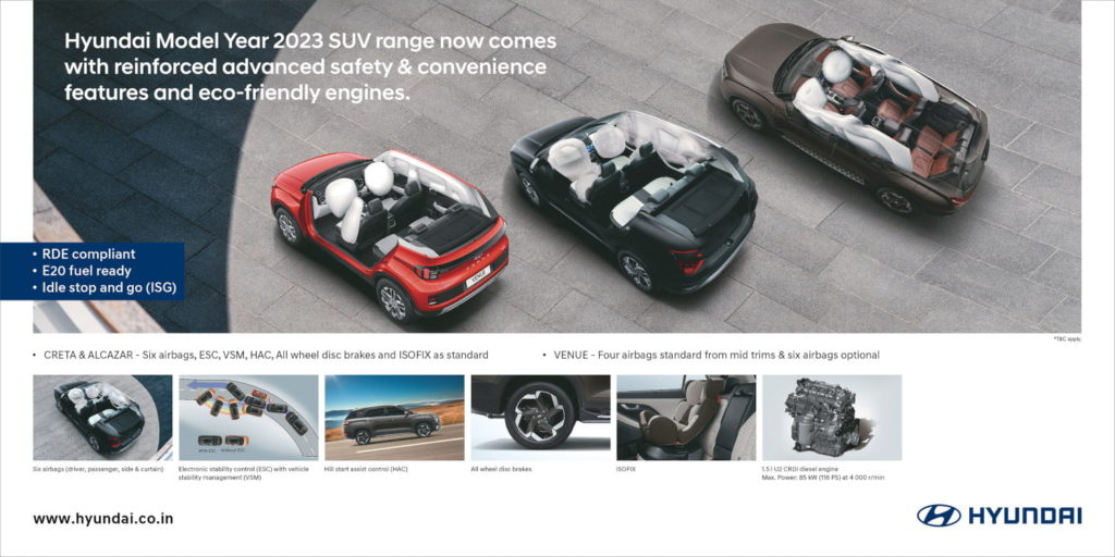 2023 Hyundai model range All new Venue, Creta, Alcazar New Features