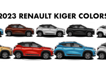 2023 Renault Kiger Colors: Blue, Red, Mustard, Brown, Silver, White