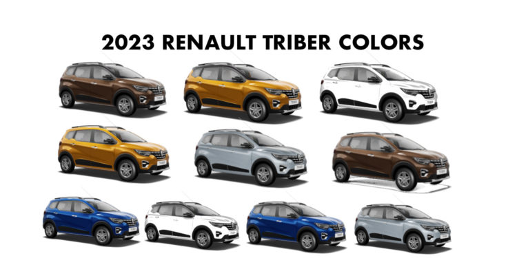 All New 2023 Renault Triber Colors - New Triber 2023 model color options