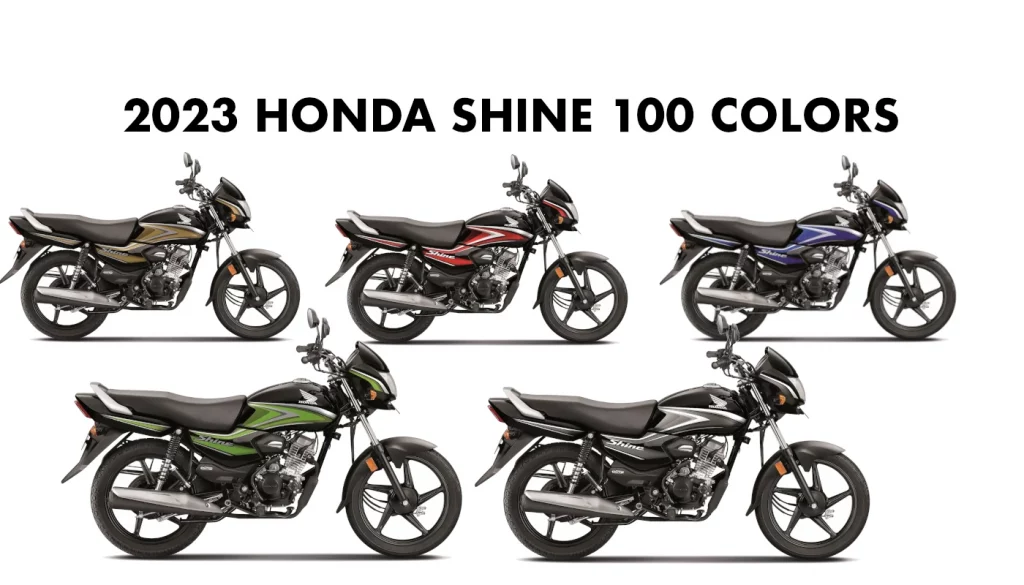 2023 Honda Shine 100 Colors - All New Shine 100cc motorcycle colors - 2023 Shine 100 bike all colors