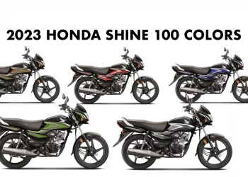 2023 Honda Shine 100 Colors - All Colors New Honda Shine 100 motorcycle