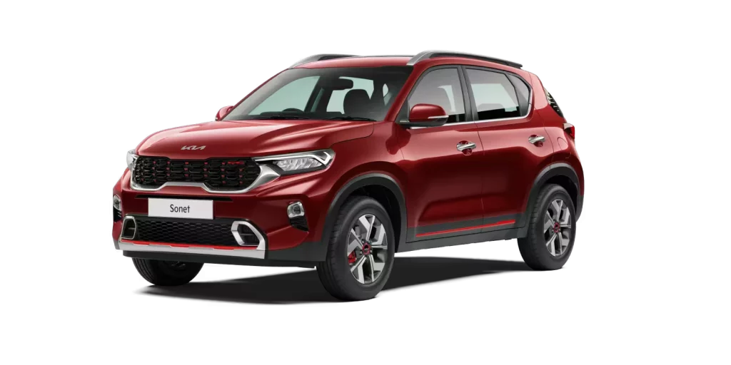 2023 Kia Sonet Red Color ( Intense Red)