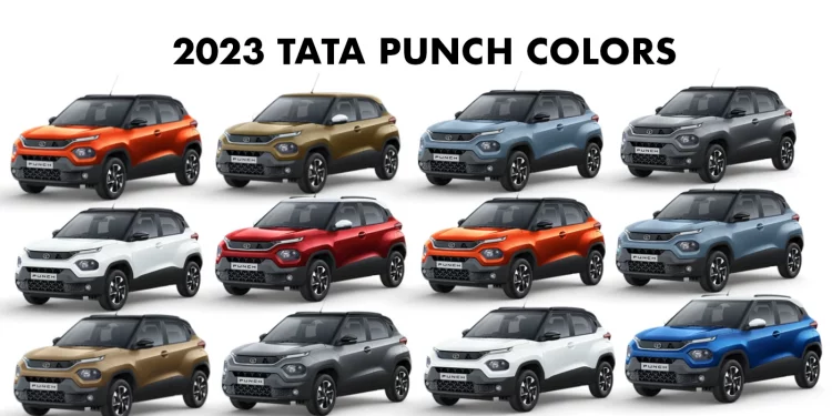 2023 Tata Punch Colors - All Color options for new 2023 Tata Punch SUV