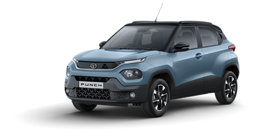 2023 Tata Punch Tropical Mist with Black roof Color (Light Blue)