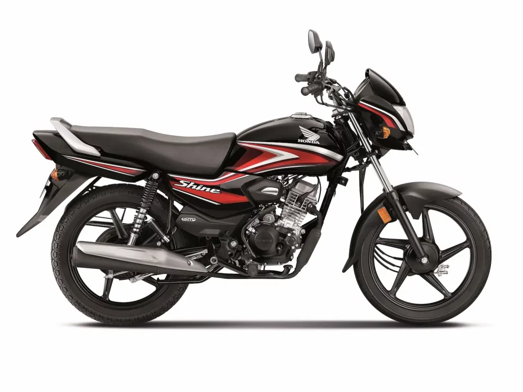 2023 Honda Shine 100 Red Color (Black with Red Stripes)