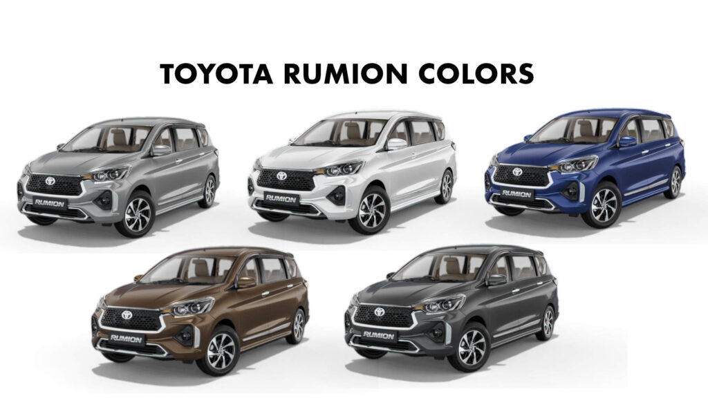Toyota Rumion Colors 2023 Toyota Rumion All Colors
