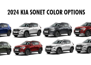 2024 Kia Sonet Colors: Red, White, Silver, Blue, Grey, Olive