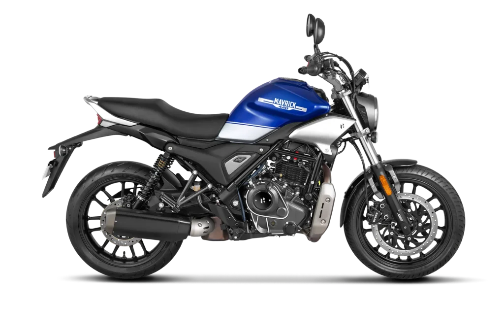 2024 Hero Mavrick 440 motorcycle in Blue Color option (Celestial Blue)