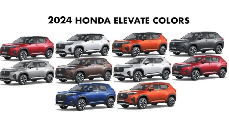 All New 2024 Honda Elevate Color options - Elevate All Color options 2024 model