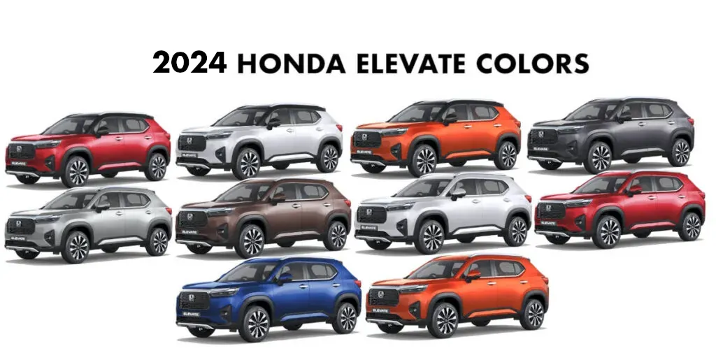 2024 Honda Elevate Colors - Honda Elevate 2024 model all color options - New 2024 Elevate SUV Color options