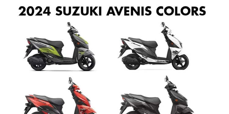 2024 Suzuki Avenis Colors - All Colors of New 2024 Avenis Scooter