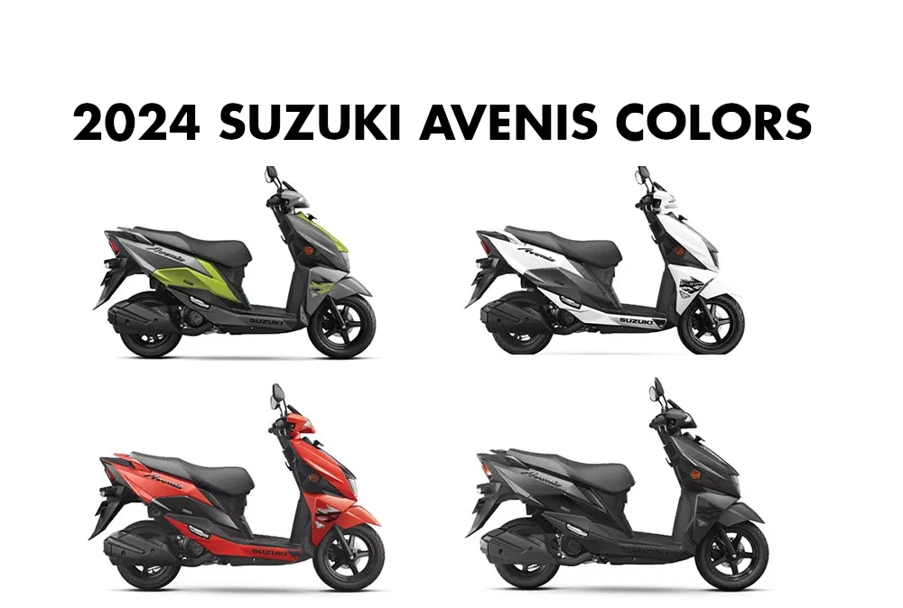 2024 Suzuki Avenis Colors - All Colors New Suzuki Avenis 2024 model scooter