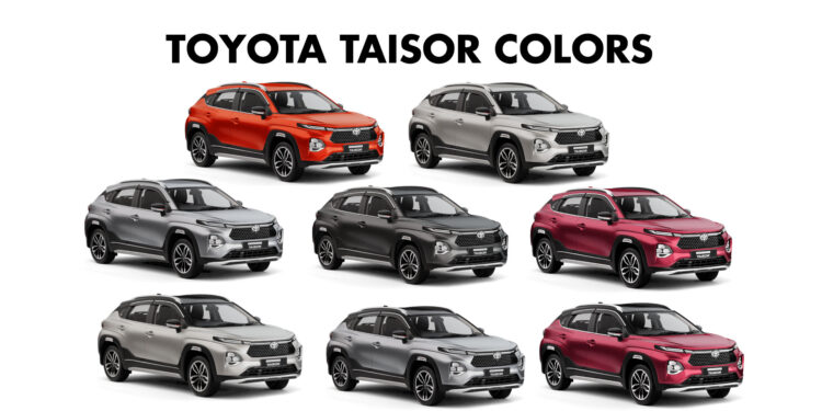 2024 Toyota Taisor Colors - All Colors New Taisor SUV