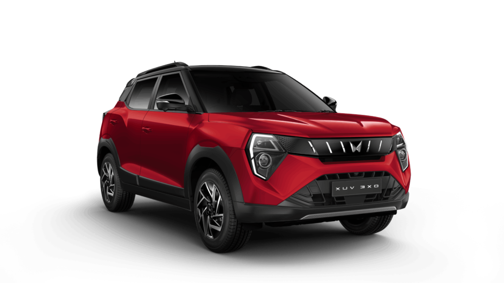2024 Mahindra XUV 3XO Red and Black Color ( Tango Red and Stealth Black)