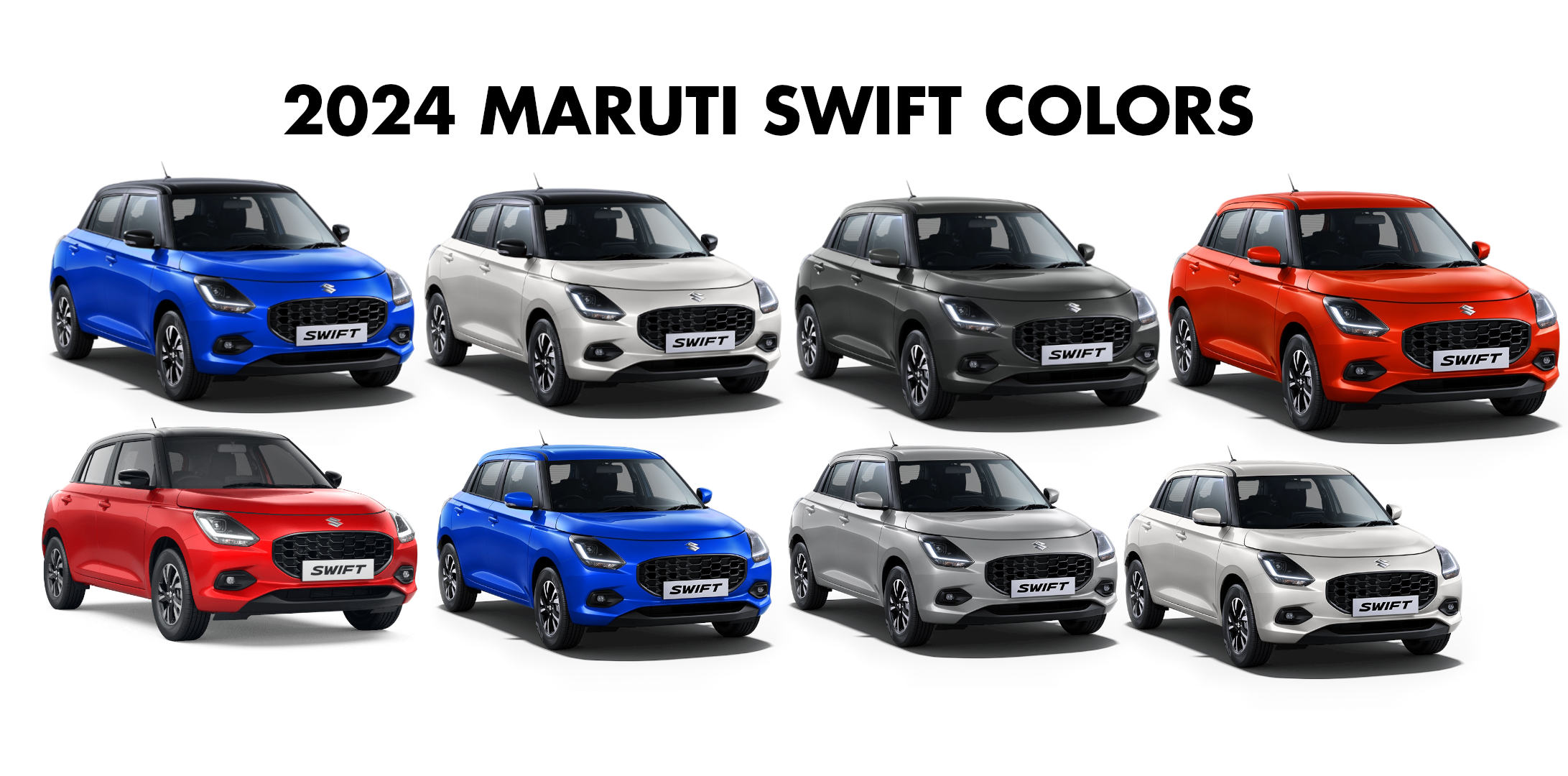 2024 Maruti Swift Colors: Red, White, Grey, Silver, Blue, Orange - GaadiKey