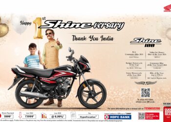 Honda 2W celebrates 1st Anniversary of Shine 100 motorcycle