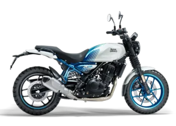 Royal Enfield Guerrilla 450 Colors:  Silver, Gold, Black, Blue, Yellow