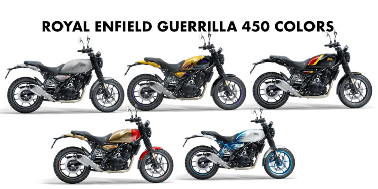 2024 Royal Enfield Guerrilla 450 All Color Options All Colors Guerrilla 450