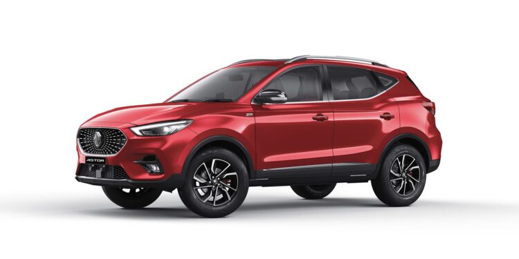 MG Astor 2025 model Red Color Option