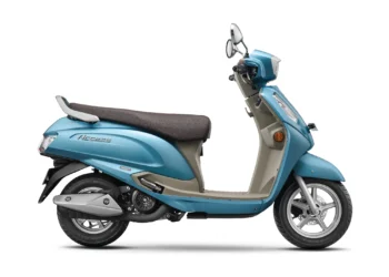 New Suzuki Access 125 scooter 2025 model in Pearl Mat Aqua Silver color